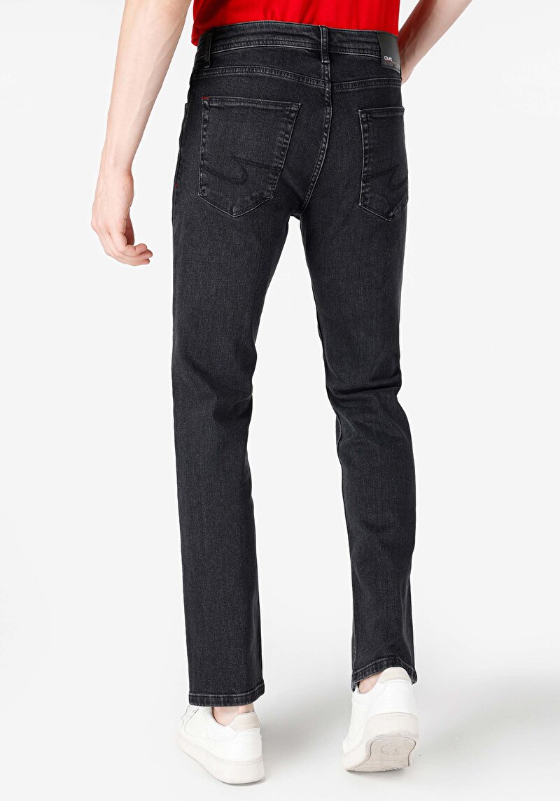 Regular Fit   Erkek Siyah Jean Pantolon