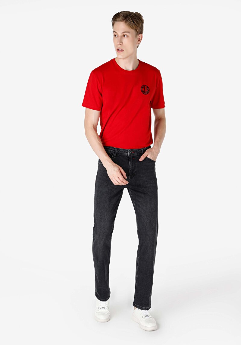 Regular Fit   Erkek Siyah Jean Pantolon