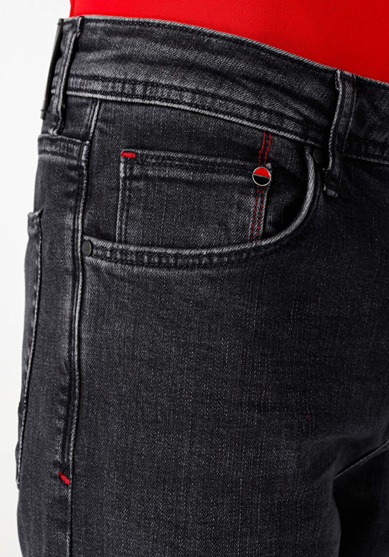Regular Fit   Erkek Siyah Jean Pantolon