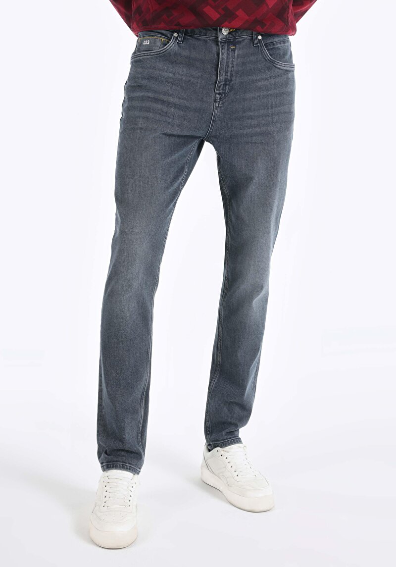 Regular Fit   Erkek Koyu İndigo Jean Pantolon