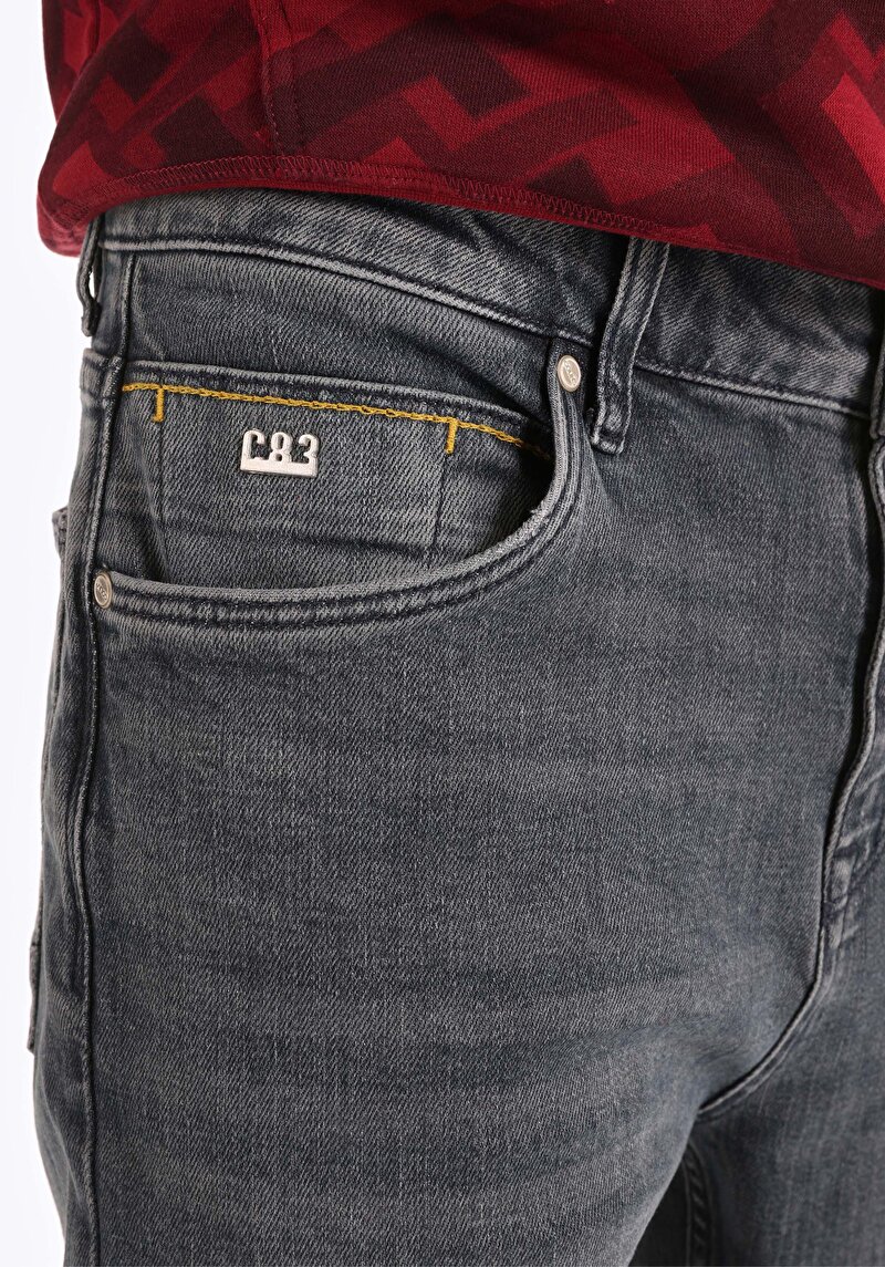 Regular Fit   Erkek Koyu İndigo Jean Pantolon