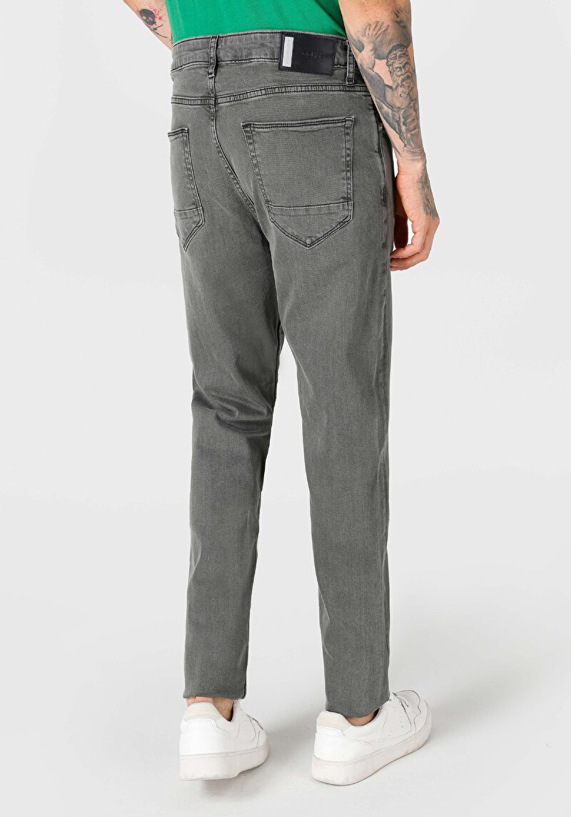 Regular Fit   Erkek Gri Jean Pantolon