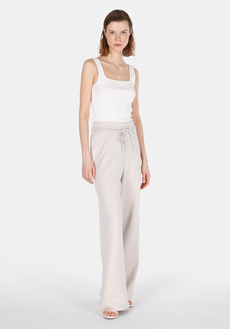 Slim Fit Kadın Beyaz Atlet