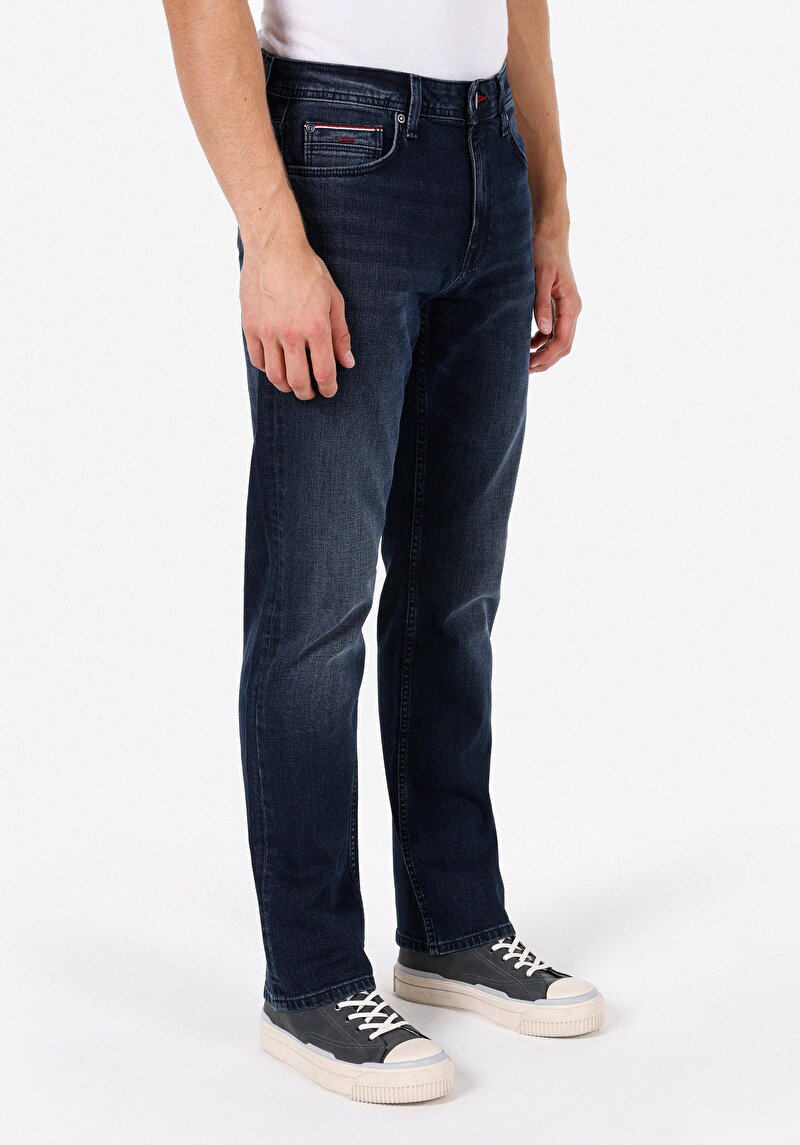 Regular Fit Erkek Siyah Jean Pantolon