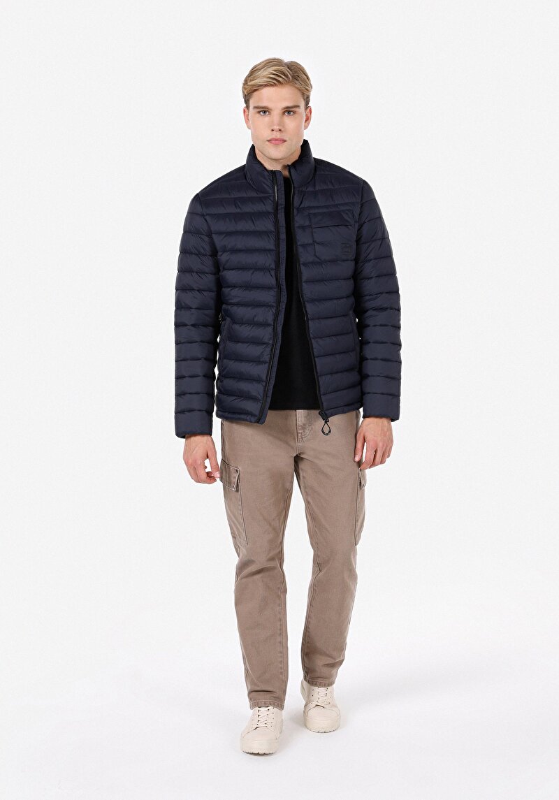 Slim Fit Erkek Lacivert Mont