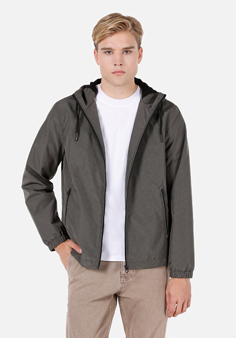 Regular Fit Erkek Yeşil Yağmurluk