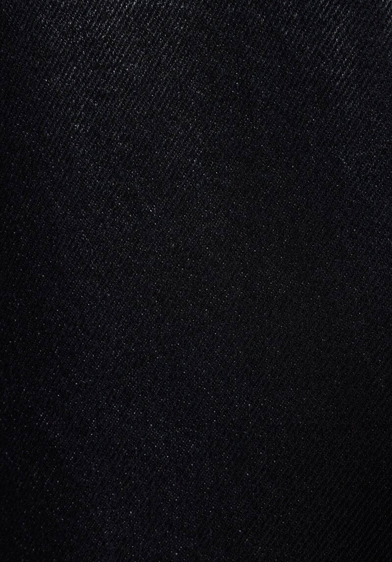 Regular Fit Yüksel Bel Geniş Paça Kadın Siyah Jean Pantolon