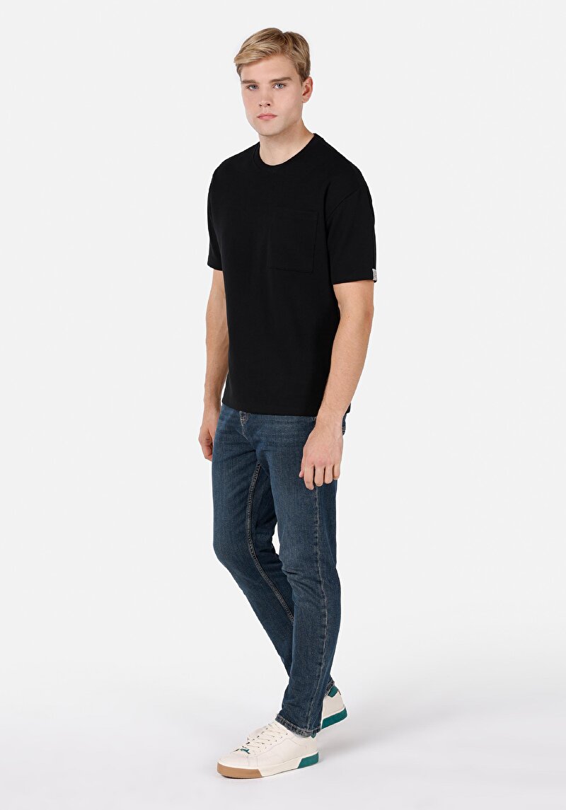 Regular Fit Erkek İndigo Jean Pantolon