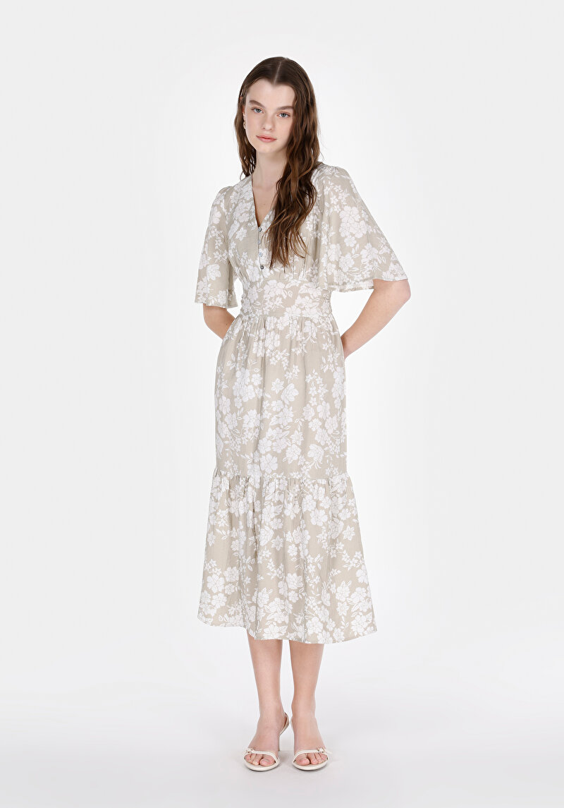 Slim Fit Kadın Yeşil Elbise