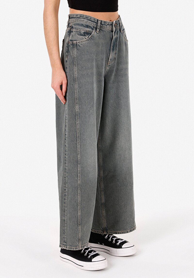 Regular Fit Kadın İndigo Jean Pantolon