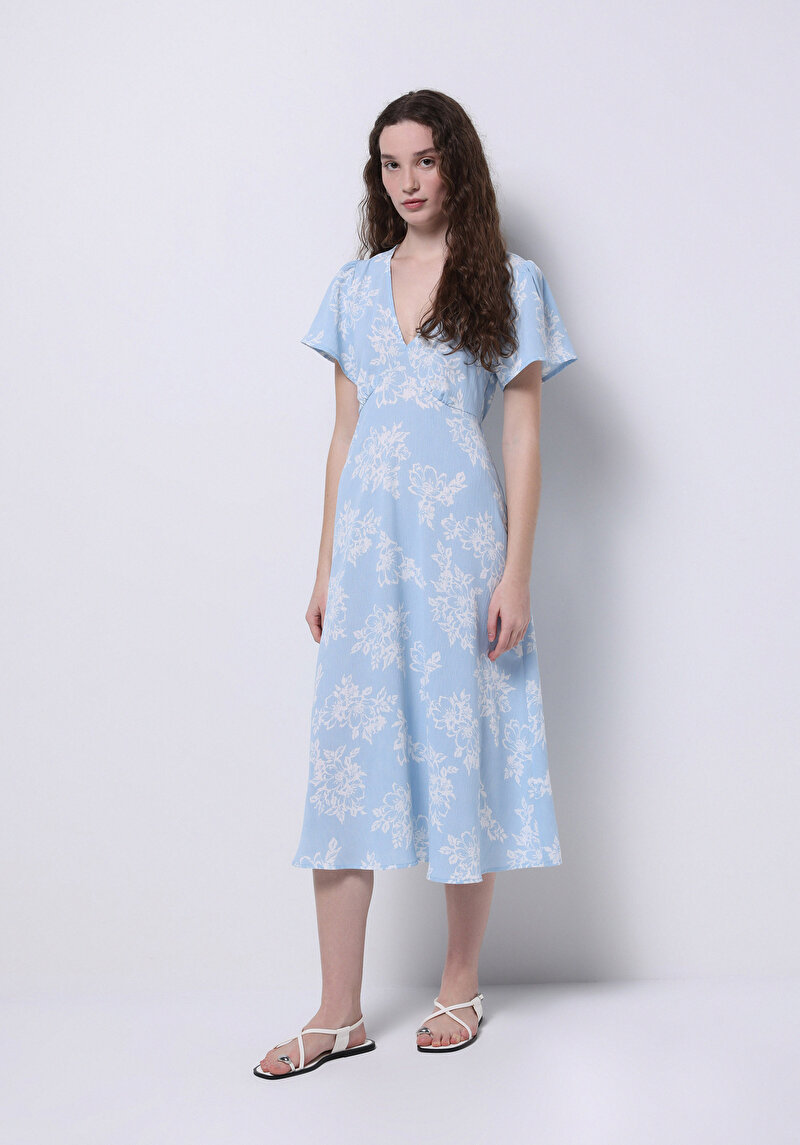 Regular Fit Kadın Mavi Elbise