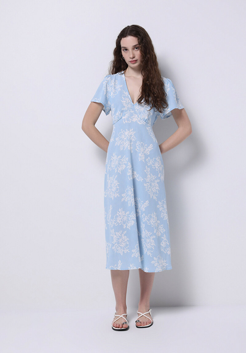 Regular Fit Kadın Mavi Elbise