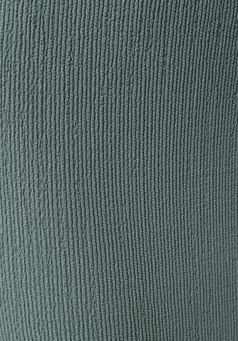 Slim Fit Düz  Kadın Yeşil Etek