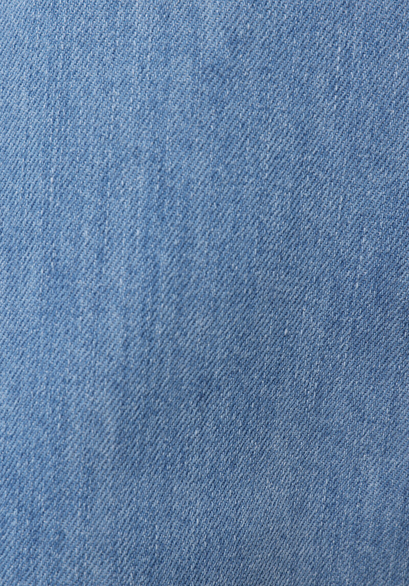 Loose Fit Yüksek Bel Düz Kadın Light İndigo Cepli Denim Jean Şort