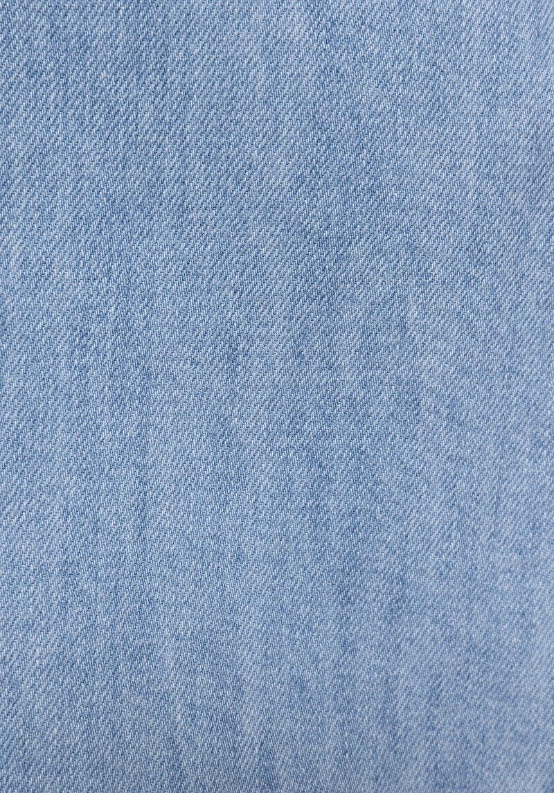 Loose Fit Yüksek Bel Düz Kadın İndigo Jean Şort