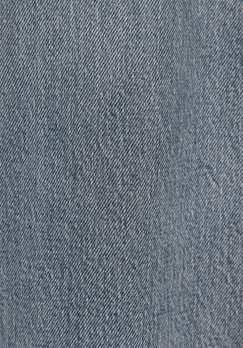 Baggy Fit Orta Bel Düz Paça Erkek Yeşil Jean Pantolon