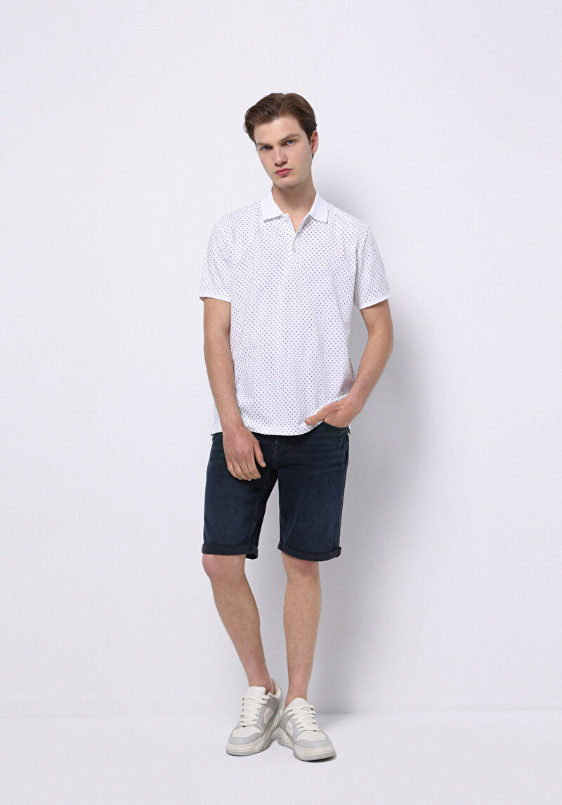 Straight Fit Düşük Bel Düz Erkek Denim Jean Şort