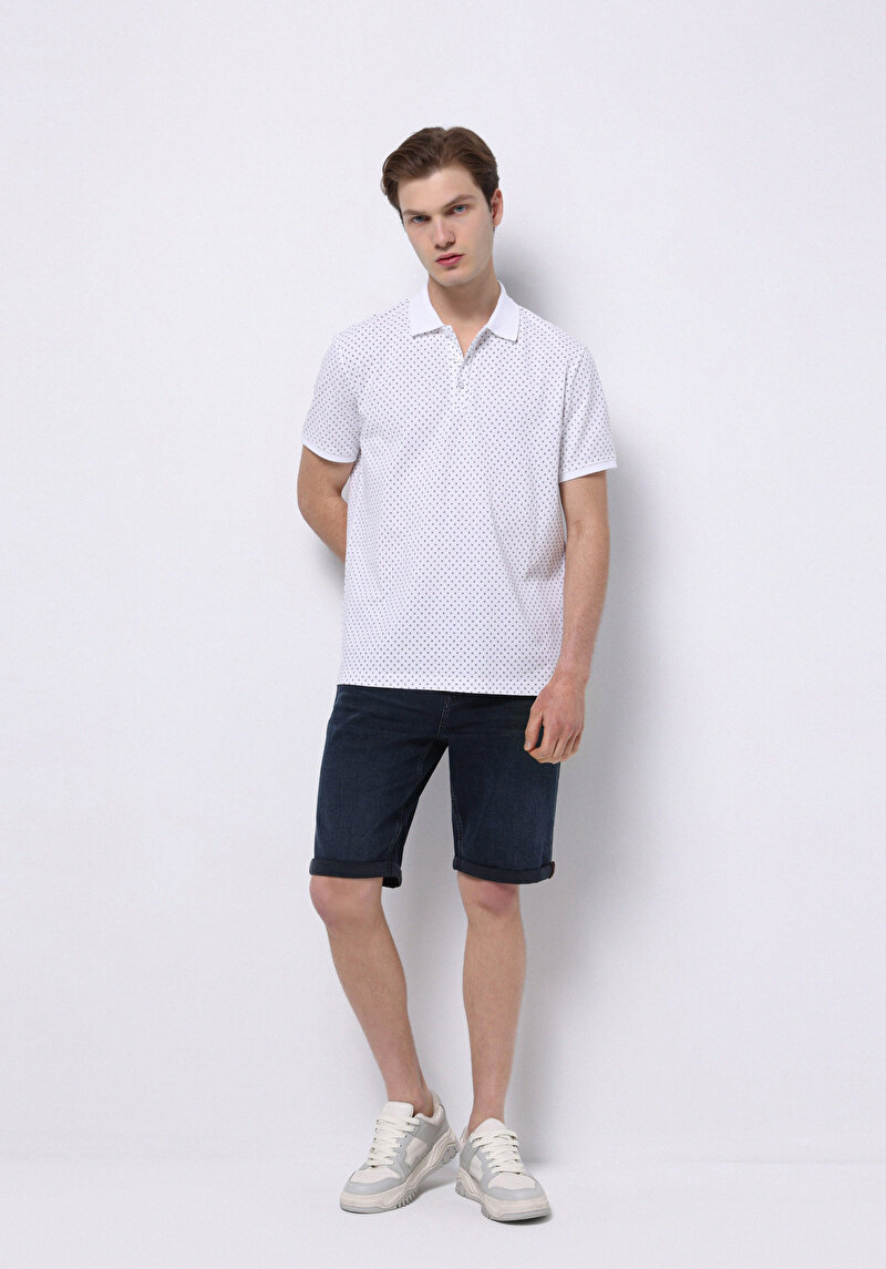 Straight Fit Düşük Bel Düz Erkek Denim Jean Şort