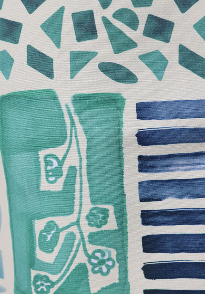 Regular Fit Baskılı Erkek Yeşil Deniz Şortu