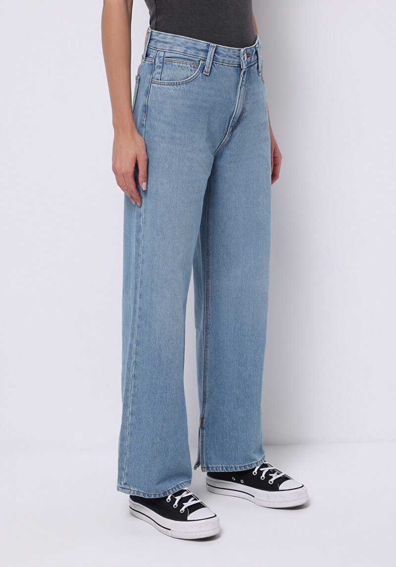 Regular Fit   Kadın İndigo Jean Pantolon
