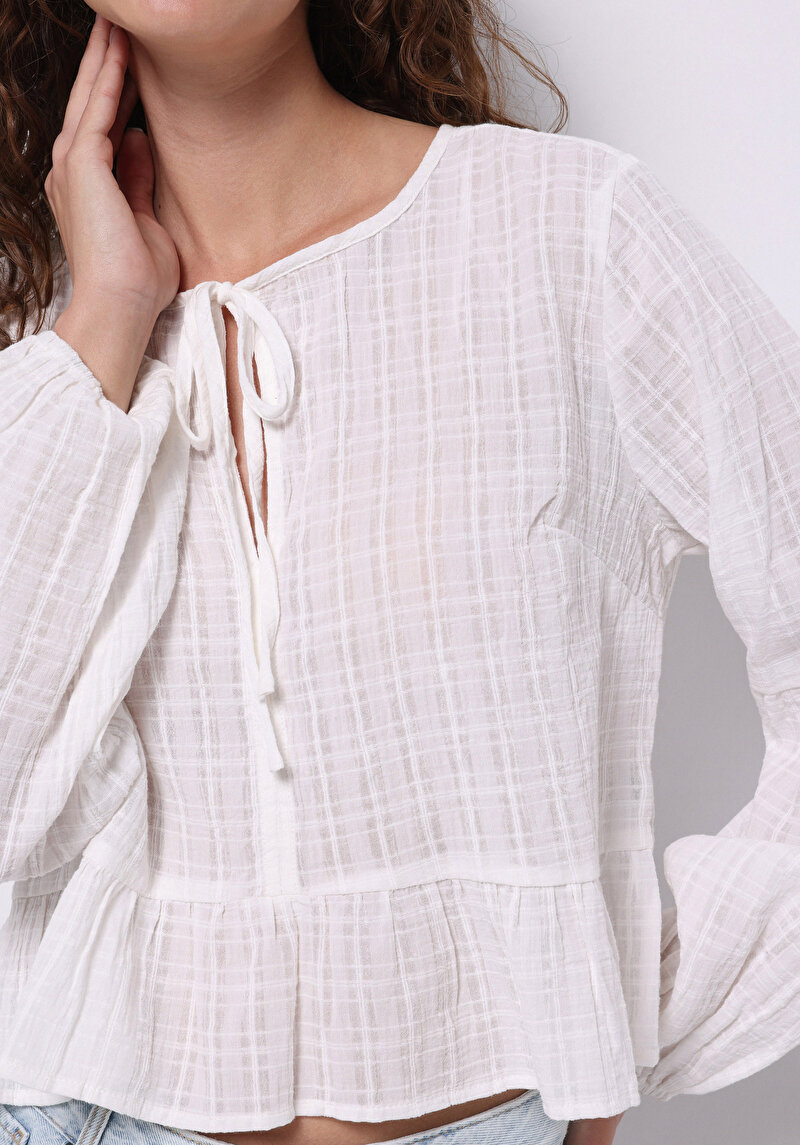 Regular Fit Kadın Beyaz Gömlek