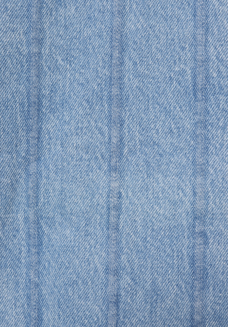 Oversize Fit Fermuarlı Astarsız  Kadın Mavi Ceket