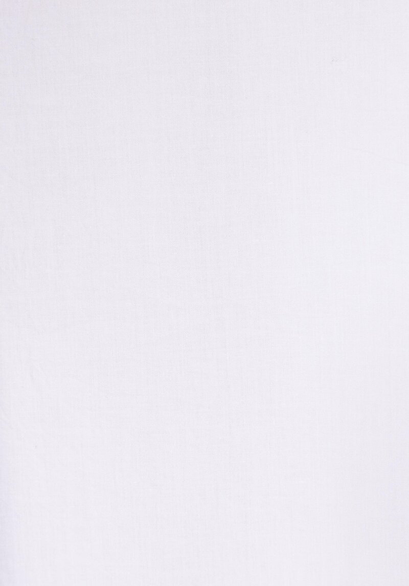 Regular Fit Shirt Neck Düz Kadın Beyaz Uzun Kol Gömlek