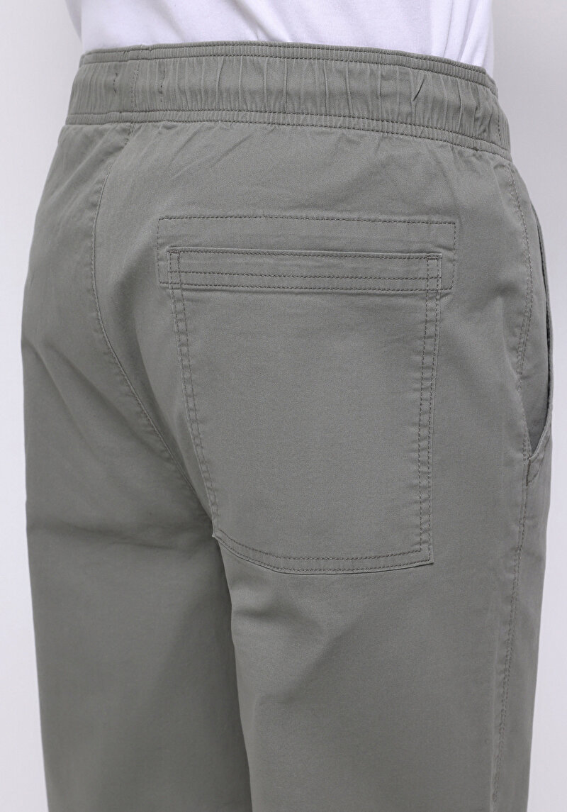 Comfort Fit Orta Bel Uzun Paça Erkek Yeşil  Pantolon