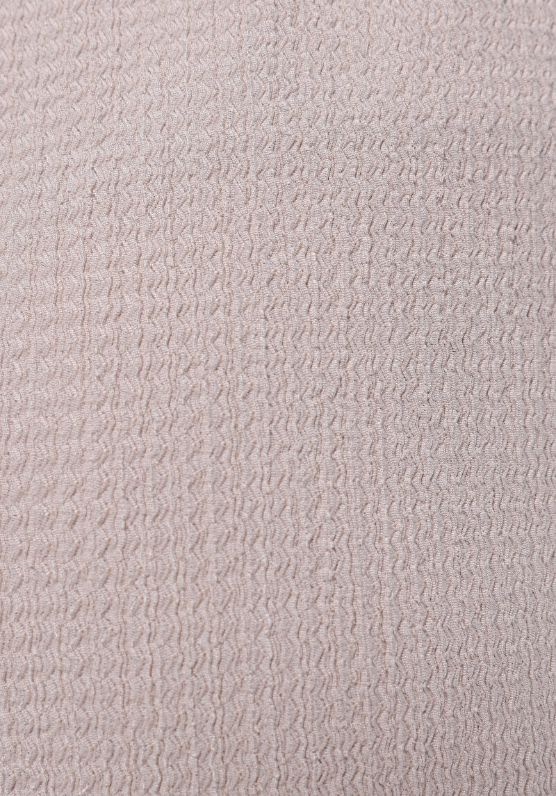 Regular Fit Orta Bel Düz Cepli Kadın Bej Eşofman Altı