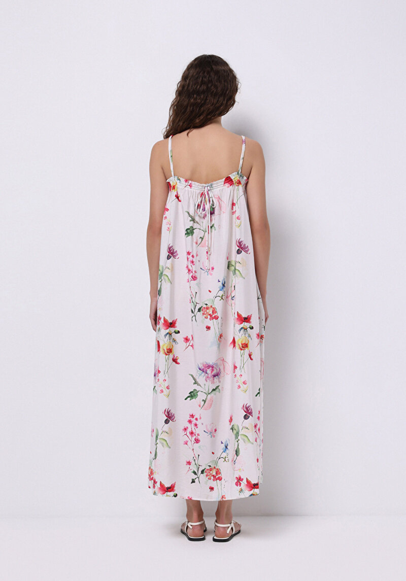 Regular Fit Dokuma Kadın Çok Renkli Elbise