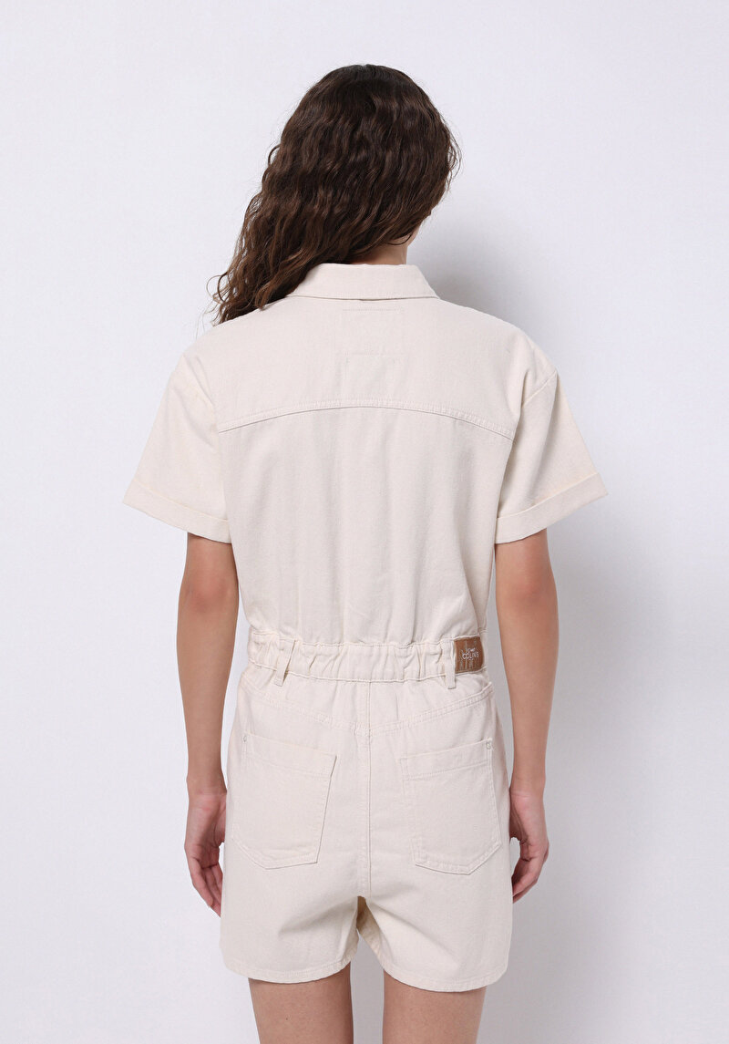 Regular Fit Yüksel Bel Düz Kadın Ecologic Jean Şort