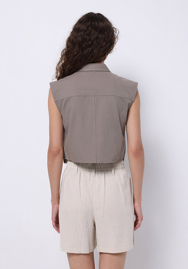 Regular Fit Kadın Yeşil Gömlek