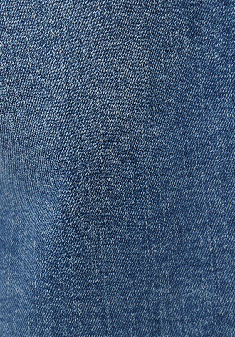 Straight Fit Düşük Bel Düz Erkek Light İndigo Denim Jean Fermuarlı Şort