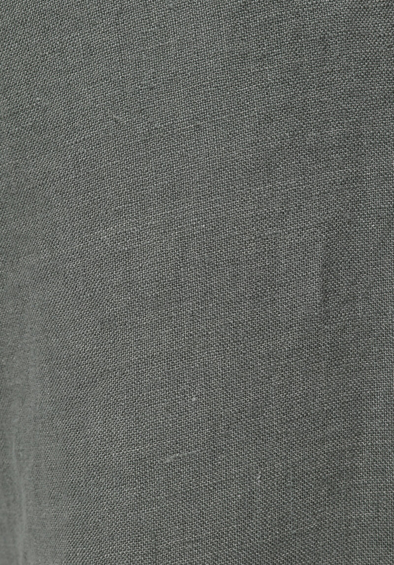 Regular Fit Orta Bel Uzun Paça Erkek Keten Yeşil  Pantolon