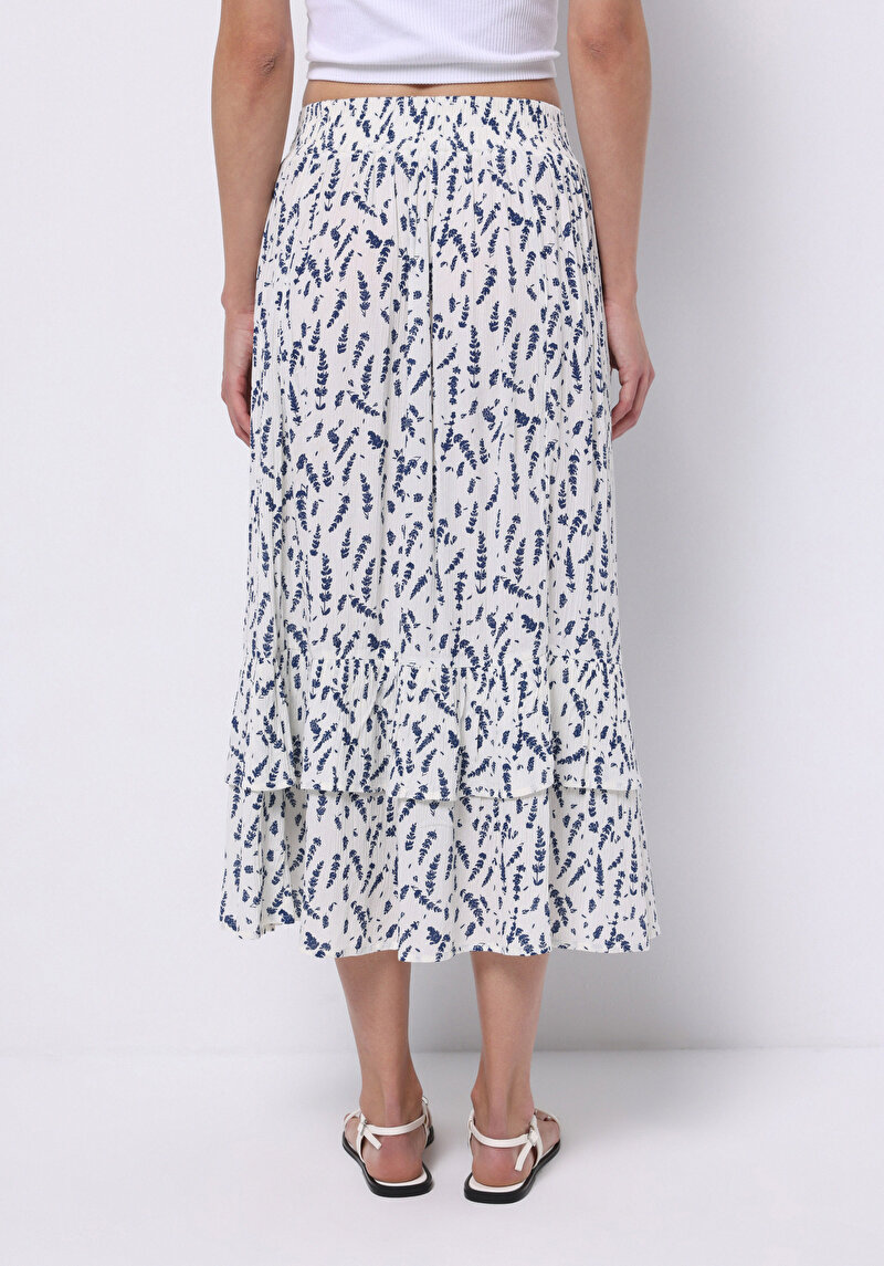 Maxi Length Baskılı Kadın Çok Renkli Etek