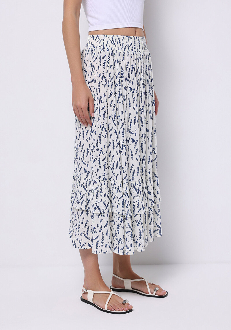 Maxi Length Baskılı Kadın Çok Renkli Etek