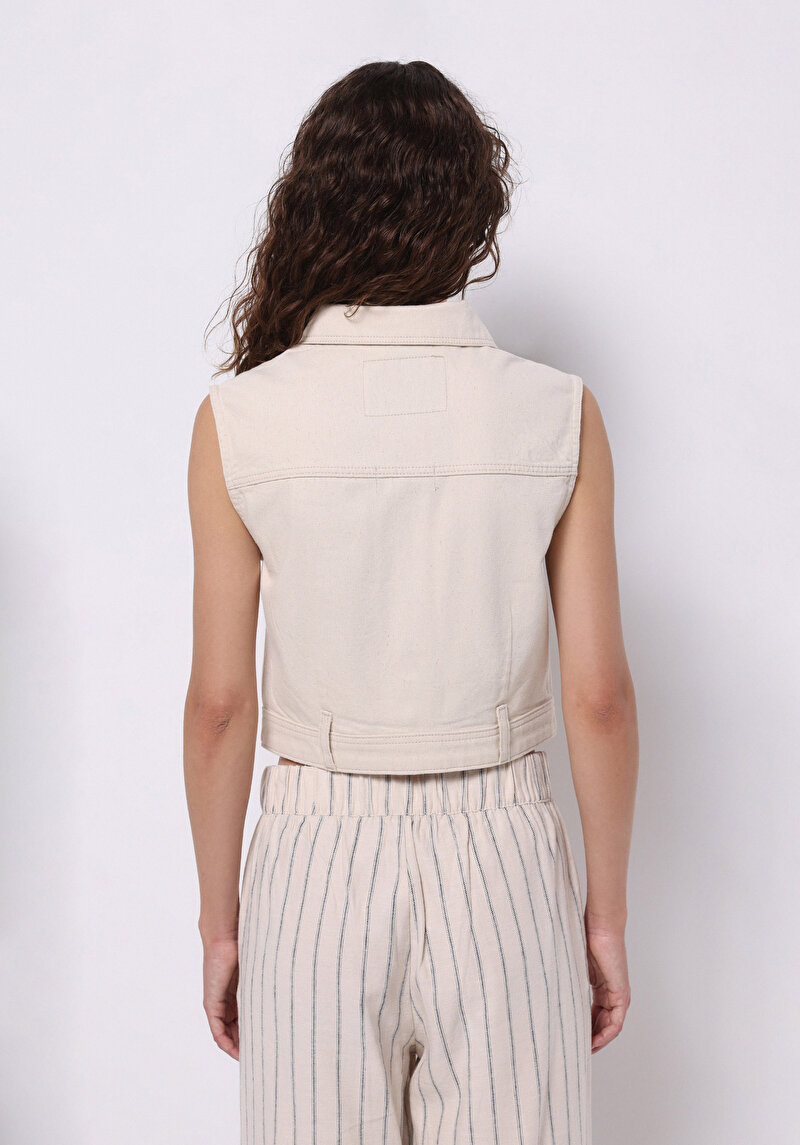 Regular Fit     Kadın Denim Yelek