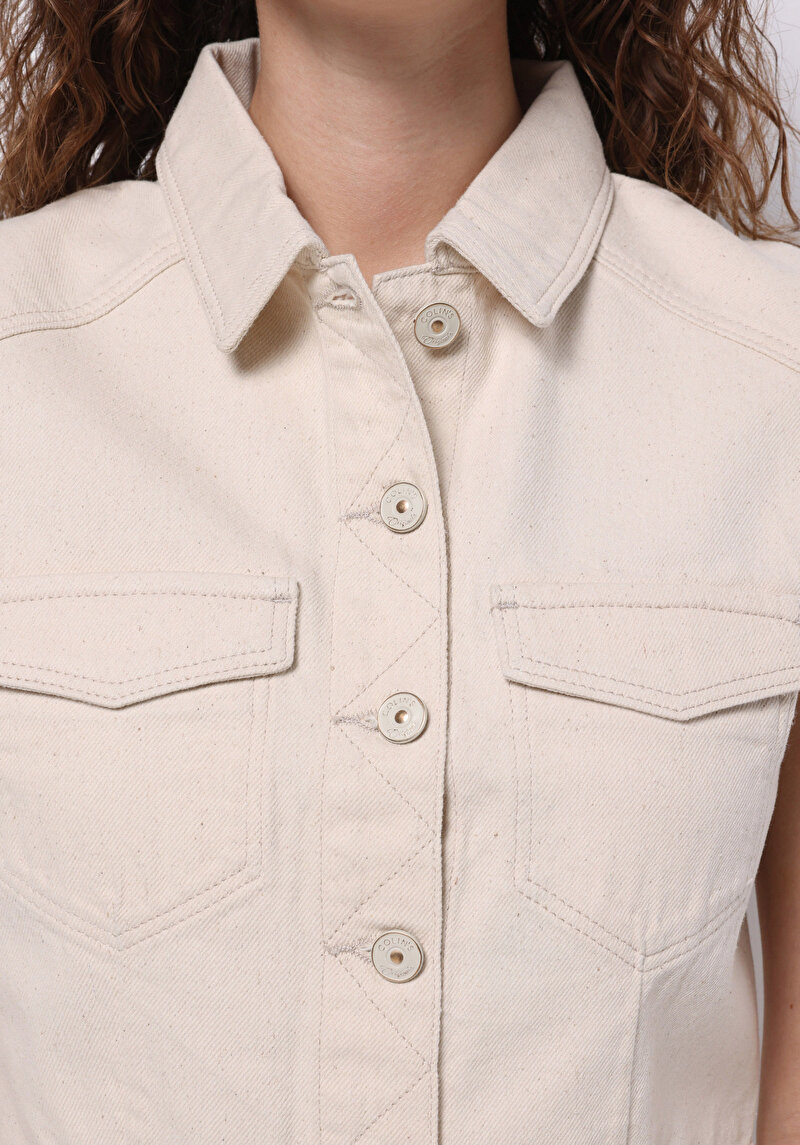 Regular Fit     Kadın Denim Yelek