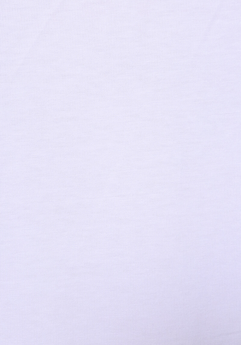 Comfort Fit Yuvarlak Yaka Düz Erkek Beyaz Kısa Kol Tişört