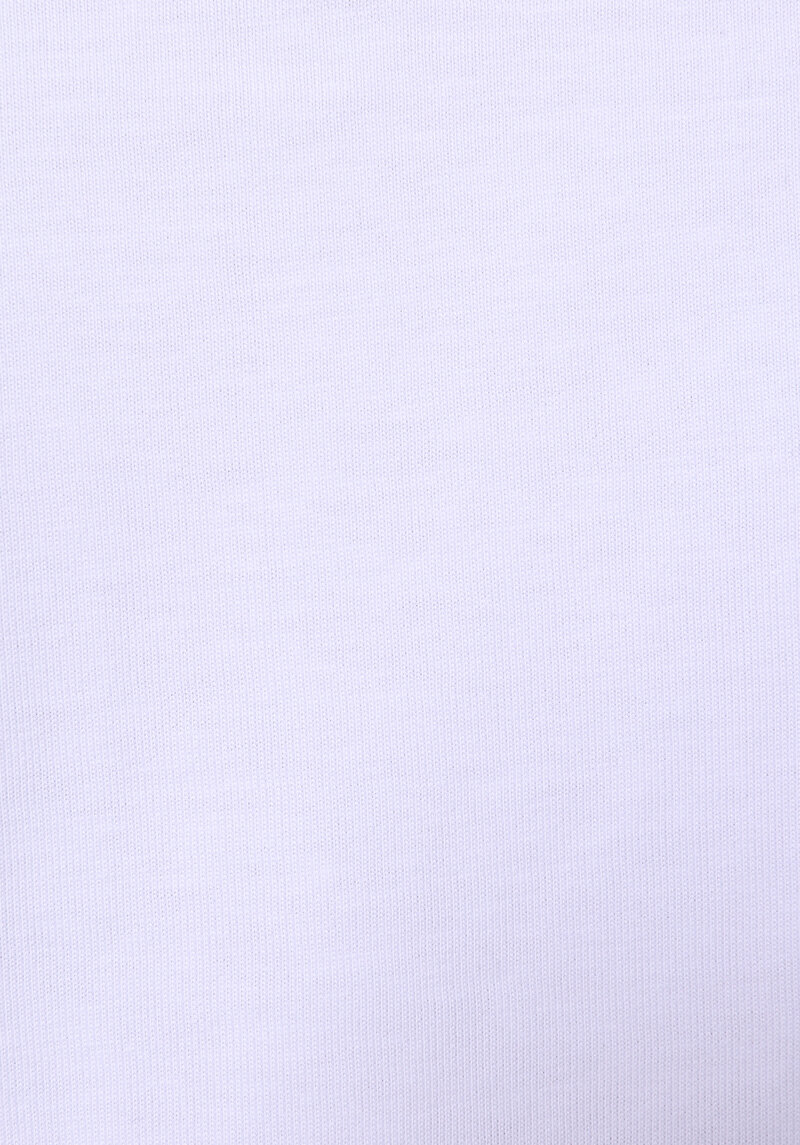 Comfort Fit Yuvarlak Yaka Düz Erkek Beyaz Kısa Kol Tişört