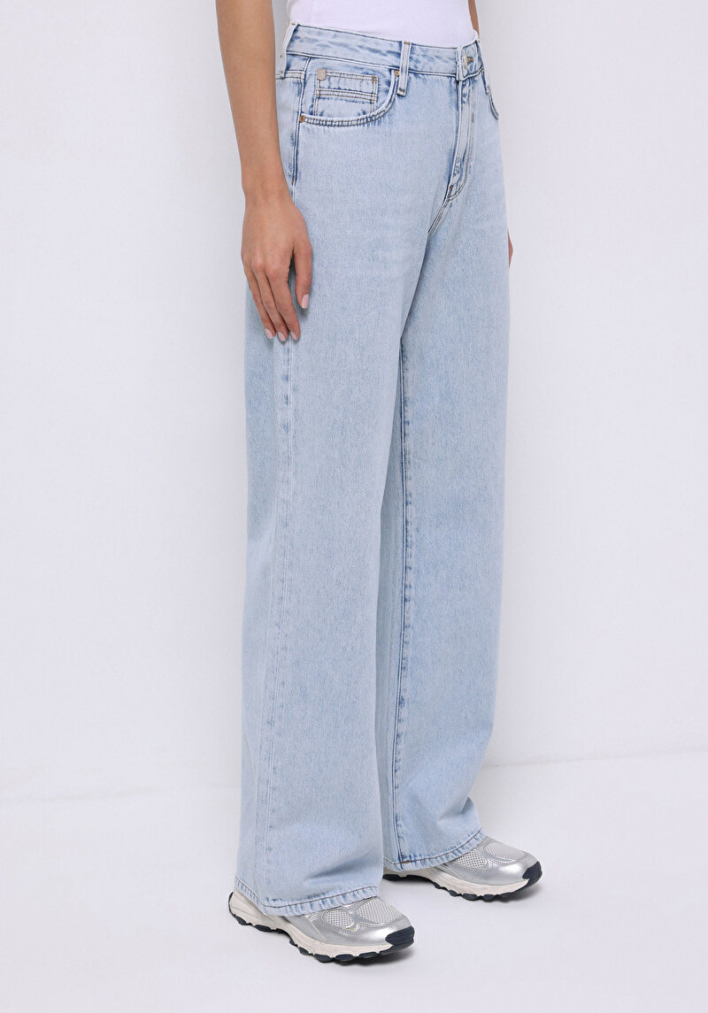 Regular Fit Kadın İndigo Jean Pantolon