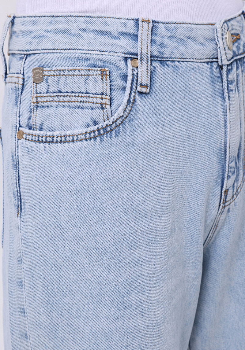 Regular Fit   Kadın İndigo Jean Pantolon