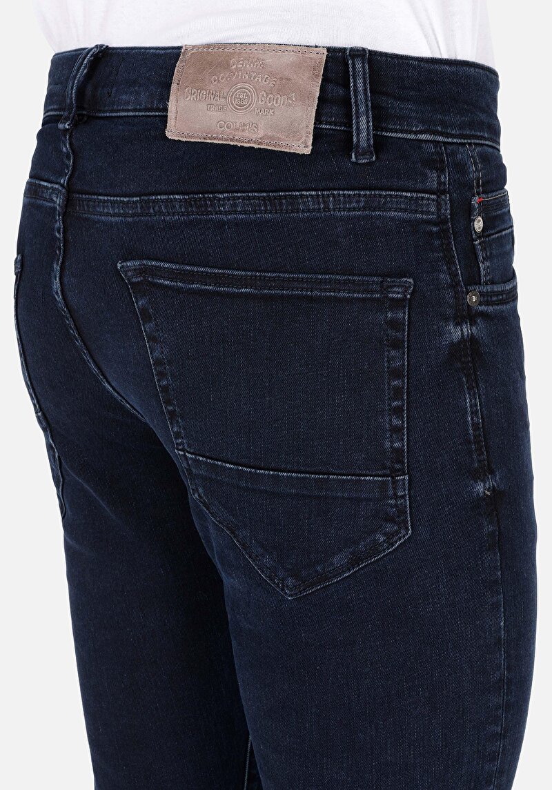 Skinny Fit Düşük Bel Dar Paça Erkek Lacivert Jean Pantolon
