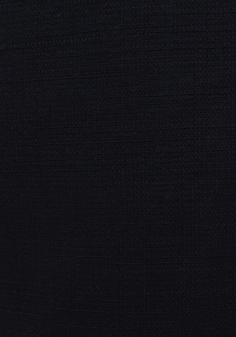 Regular Fit Orta Bel Uzun Paça Astarsız Erkek Siyah Pantolon