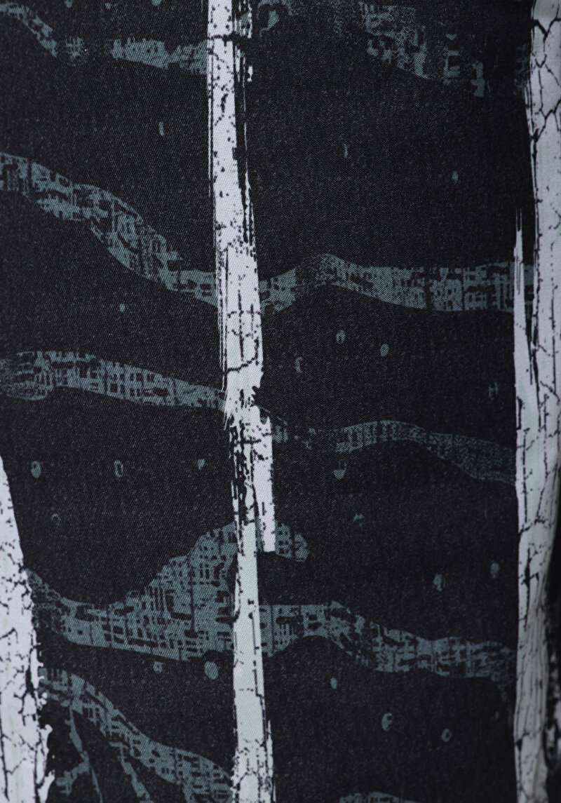 Regular Fit Baskılı Erkek Antrasit Deniz Şortu