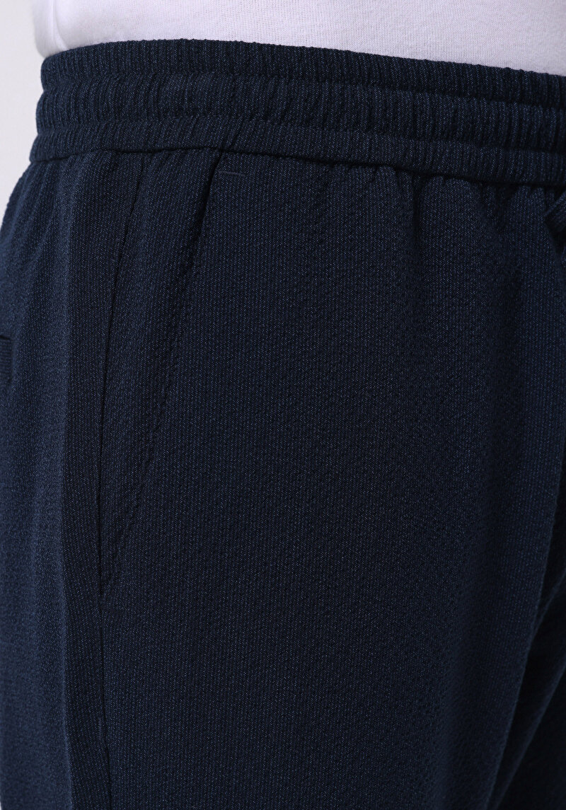 Slim Fit Orta Bel Uzun Paça Erkek Lacivert  Pantolon