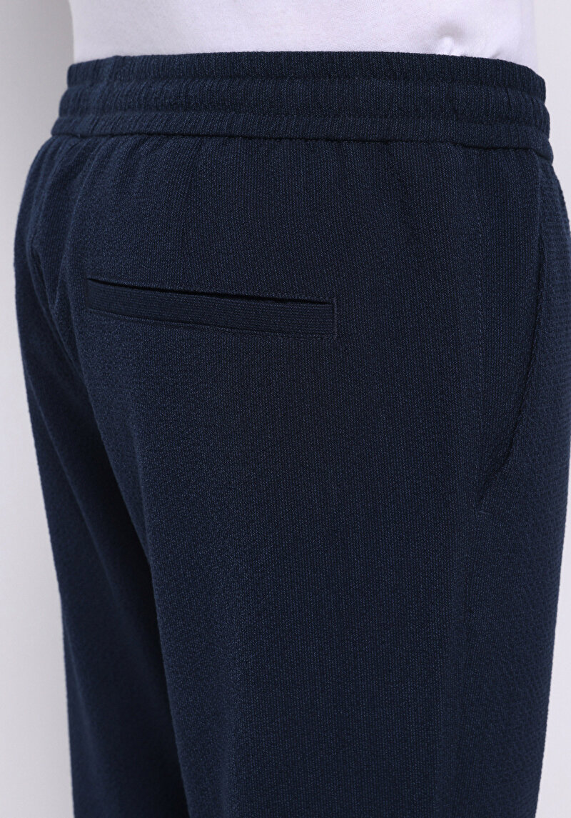 Slim Fit Orta Bel Uzun Paça Erkek Lacivert  Pantolon