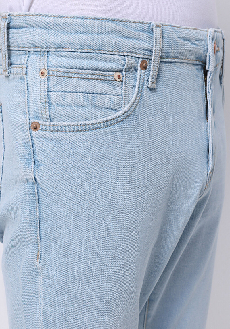 Slim Fit   Erkek İndigo Jean Pantolon