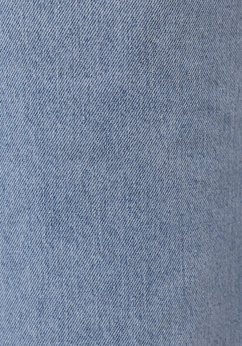 Regular Fit Orta Bel Düz Erkek İndigo Ecologic Jean Şort