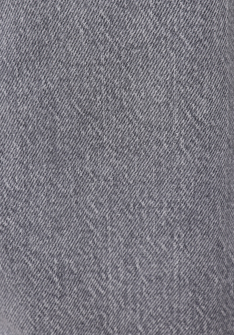 Straıght Fıt Düşük Bel Düz Erkek Gri Jean Şort